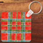 MAC BAIN TARTAN Aluminium Square Sleutelhanger (Achterkant)