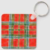 MAC BAIN TARTAN Aluminium Square Sleutelhanger (Achterkant)