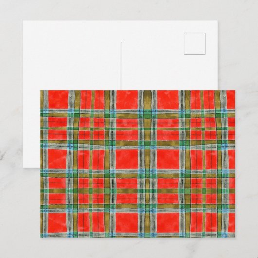 MAC BAIN TARTAN Ansichtkaart Briefkaart (Voorkant / Achterkant)