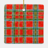 MAC BAIN TARTAN Ceramic Square Ornament (Achterkant)