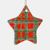 MAC BAIN TARTAN Ceramic Star Ornament (Rechts)