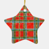 MAC BAIN TARTAN Ceramic Star Ornament (Achterkant)