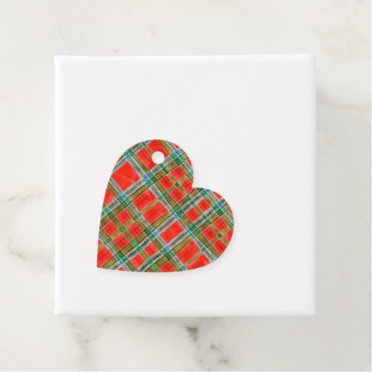 MAC BAIN TARTAN Heart Gift Labels (In situ)