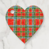 MAC BAIN TARTAN Heart Gift Labels (Voorkant)