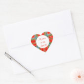 MAC BAIN TARTAN Heart Matte Stickerlabels Hart Sticker (Envelop)
