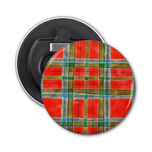 MAC BAIN TARTAN-knop Flesopener Button Flesopener