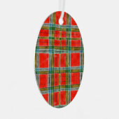MAC BAIN TARTAN Metal Ovaal Ornament (Voorkant Rechts)