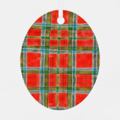 MAC BAIN TARTAN Metal Ovaal Ornament (Achterkant)