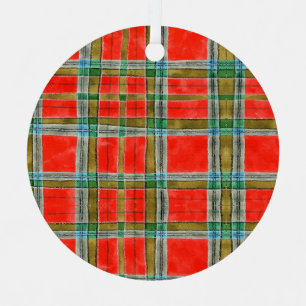 MAC BAIN TARTAN Metalen Cirkel Sierstuk Ornament