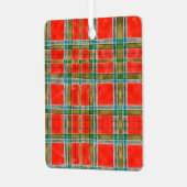 MAC BAIN TARTAN Metalen vierkante ornament (Voorkant links)