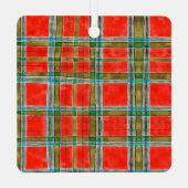 MAC BAIN TARTAN Metalen vierkante ornament (Achterkant)