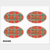 MAC BAIN TARTAN Oval Stickers (Vel)