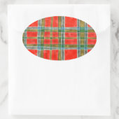 MAC BAIN TARTAN Oval Stickers (Tas)