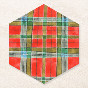 MAC BAIN TARTAN Pointy Hexagon Papier Onderzetters