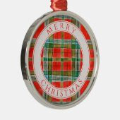 MAC BAIN TARTAN Premium Rond Ornament + Tekst (Rechts)