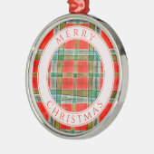 MAC BAIN TARTAN Premium Rond Ornament + Tekst (Links)