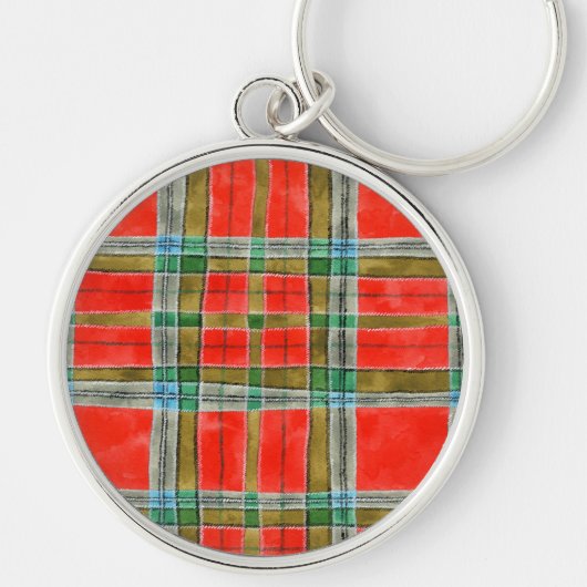 MAC BAIN TARTAN Premium Round Sleutelhanger (Voorkant)