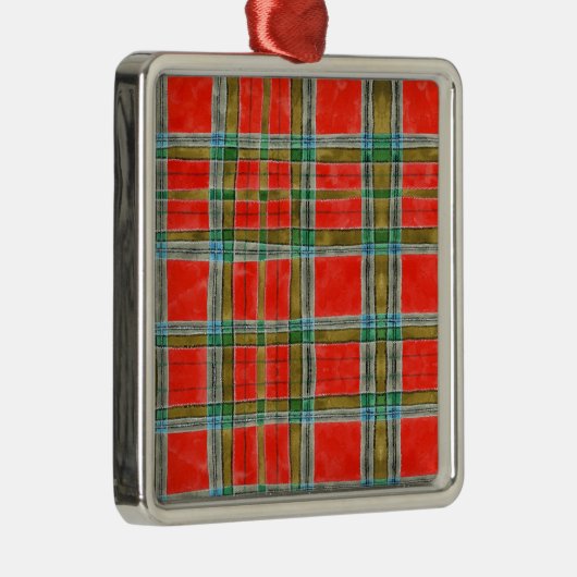 MAC BAIN TARTAN Premium Square Ornament (Rechts)