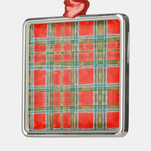 MAC BAIN TARTAN Premium Square Ornament (Links)