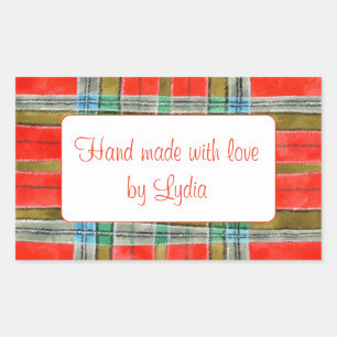 MAC BAIN TARTAN rechthoek "Hand gemaakte" Stickers