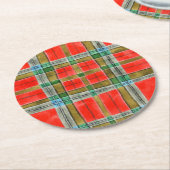 MAC BAIN TARTAN Ronde Papier Onderzetters (Gebogen)