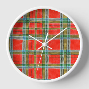 MAC BAIN TARTAN-ronde wandklok