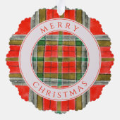 MAC BAIN TARTAN Schulpapier Ornament Kaart (Achterkant)