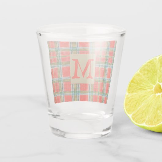 MAC BAIN TARTAN Shot Glass + Tekst Glas (Achterkant)