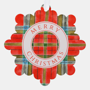 MAC BAIN TARTAN Sneeuwvlok Papier Ornament Kaart
