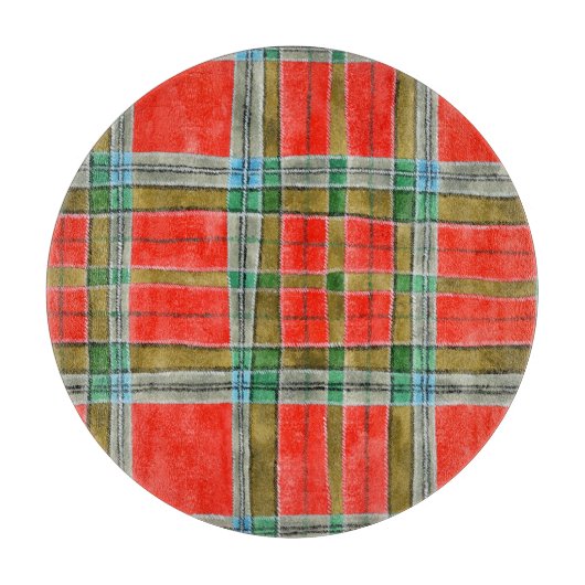 MAC BAIN TARTAN Snijplank Rond 30 cm (Voorkant)