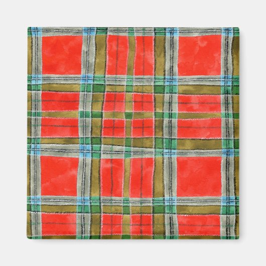 MAC BAIN TARTAN Square Magnet (Voorkant)