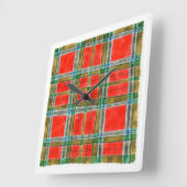 MAC BAIN TARTAN Square Wall klok (Hoek)