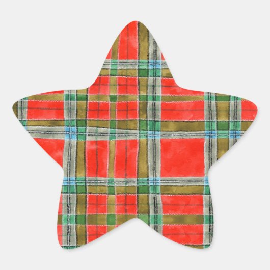 MAC BAIN TARTAN Star-Stickers Ster Sticker (Voorkant)