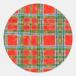 MAC BAIN TARTAN Stickers met grote ronde