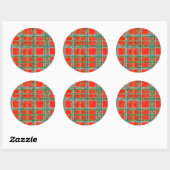MAC BAIN TARTAN Stickers met grote ronde (Vel)