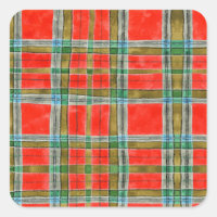 MAC BAIN TARTAN Stickers op kleine vierkant