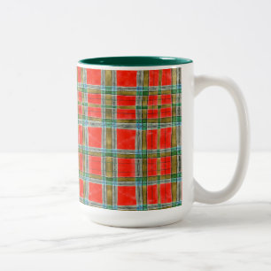 MAC BAIN TARTAN Tall Hunter Green Two-Tone Mok