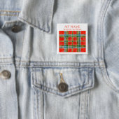 MAC BAIN TARTAN Vierkante Naamspeldje Speldje Knoo (In situ)