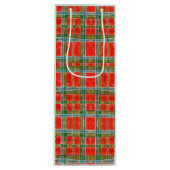 MAC BAIN TARTAN Wijn Gift Bag Cadeautas (Voorkant)