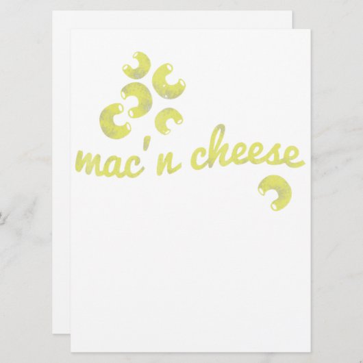 Mac Cheese - Fun Chef Humor Menu (Voorkant / Achterkant)