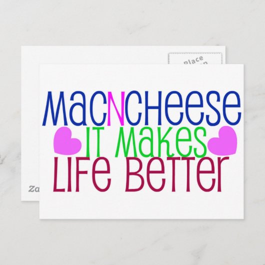 Mac & Cheese Life Briefkaart (Voorkant / Achterkant)