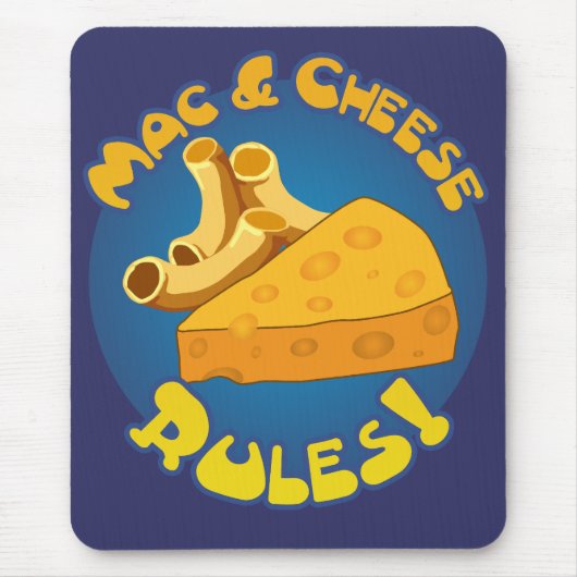Mac & Cheese Rules Mousepad Muismat (Voorkant)