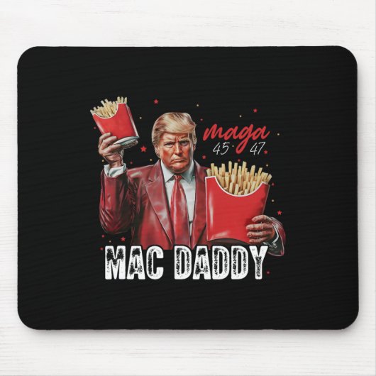 Mac Daddy Trump maakt frietjes Mega Donald Trump 2 Muismat (Voorkant)