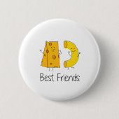 Mac en Cheese Best Friendship Art Bes Ronde Button 5,7 Cm (Voorkant)