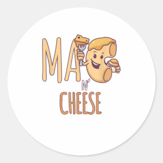 Mac en Cheese Food Lover Ronde Sticker