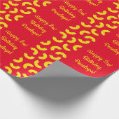 Mac en Cheese Kind 1st Birthday Party Macaroni Cadeaupapier (Hoek)