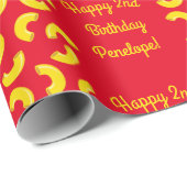 Mac en Cheese Kind 1st Birthday Party Macaroni Cadeaupapier (Rol Hoek)