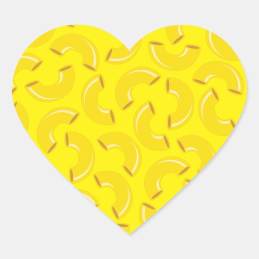 Mac en Cheese Kind 1st Birthday Party Macaroni Hart Sticker (Voorkant)