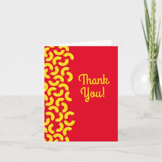 Mac en Cheese Kind 1st Birthday Party Macaroni Kaart (Voorkant)