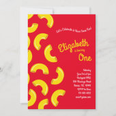 Mac en Cheese Kind 1st Birthday Party Macaroni Kaart (Voorkant)